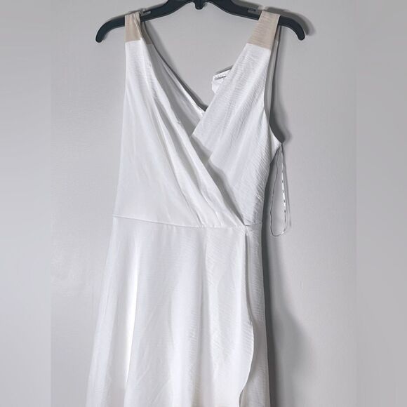 Dkny Plus Womens Size Colorblocked Faux-Wrap Dress  size 14 new - Picture 8 of 13